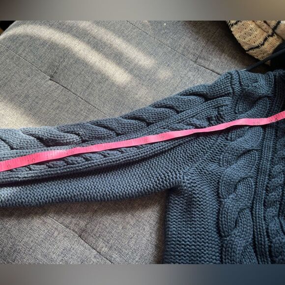 L.L Bean || Women's Double L Size XS PETITE Mixed-Cable Sweater Funnelneck - Picture 7 of 8
